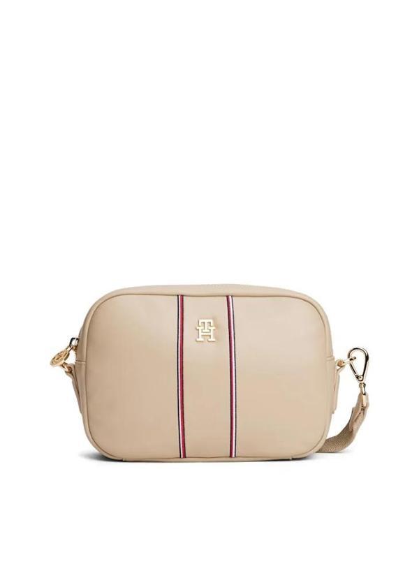 Tommy Hilfiger Popette Soft Kurumsal Kamera Kadın Bej Çanta AW0AW179970F4 - Image 1