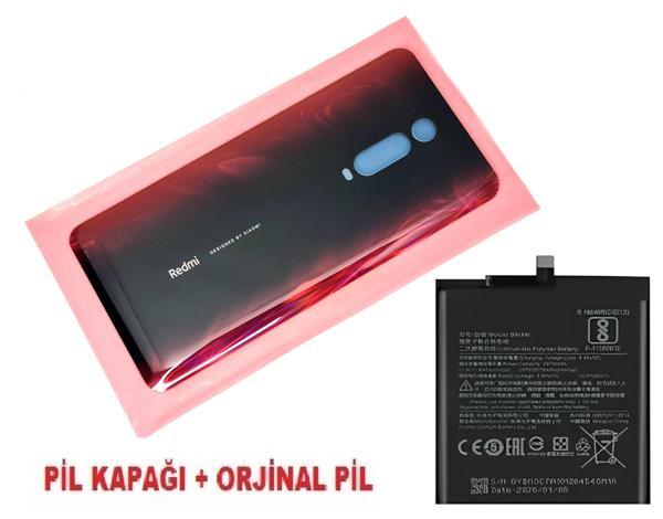 Tkgz Xiaomi Mi 9T Pro Arka Pil Batarya Kapağı + PİL (CAM) KIRMIZI - Image 1