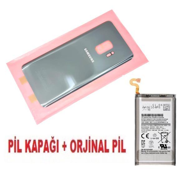 Tkgz Samsung Galaxy S9 Arka Pil Batarya Kapağı + PİL (CAM) FÜME - Image 1
