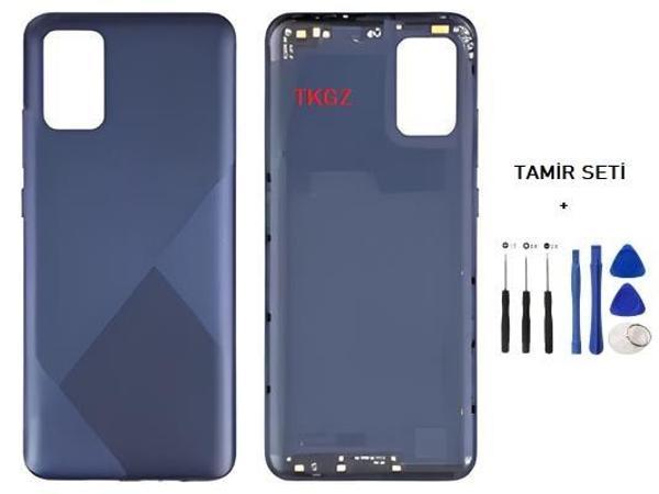 Samsung Galaxy A02S  - SM-A025 FULL Kasa Arka Kapak Takım MAVİ - TAMİR SETİ - Image 1