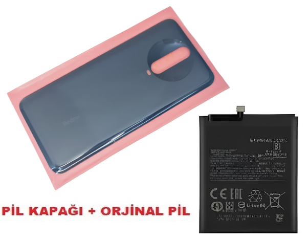 Tkgz Xiaomi Redmi K30 Arka Kapak Pil Kapağı + PİL (CAM) SİYAH - Image 1