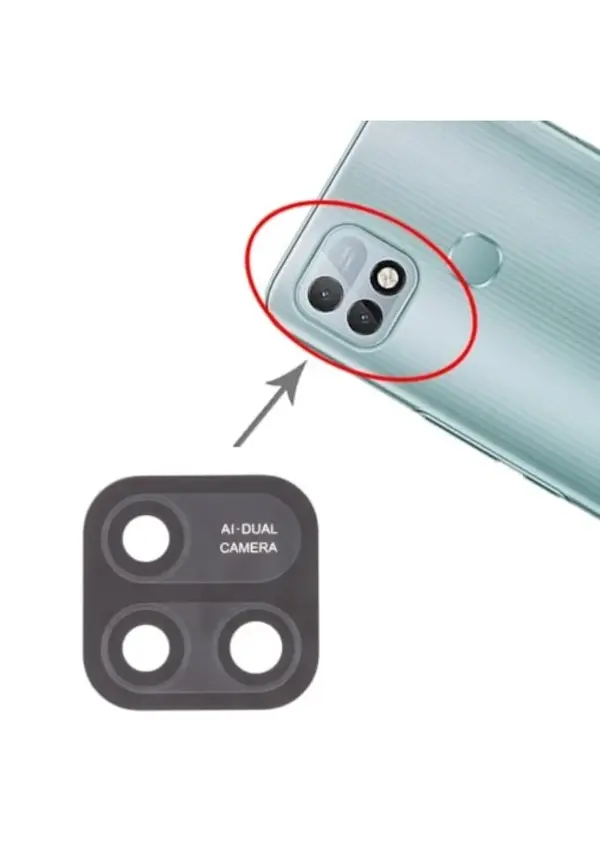 Tkgz Infinix HOTE 10İ Arka Kamera Camı Lens Yapışkanlı - Image 1
