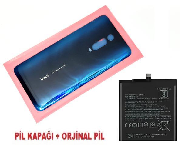 Tkgz Xiaomi Mi 9T Pro Arka Pil Batarya Kapağı + PİL (CAM) MAVİ - Image 1