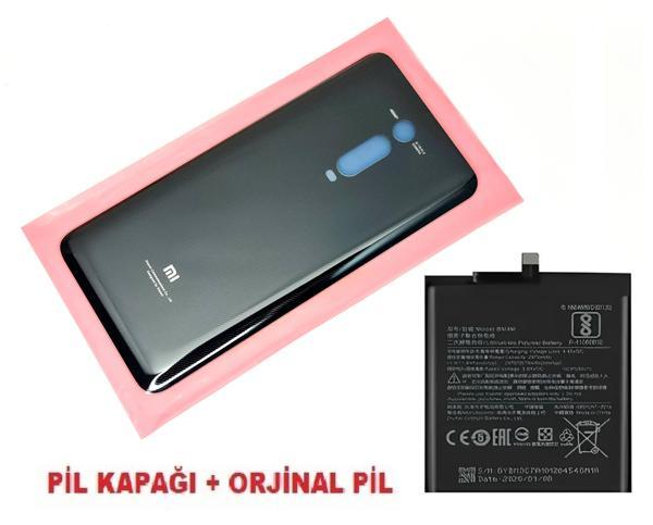 Tkgz Xiaomi Mİ 9T Pro Arka Pil Batarya Kapağı + PİL (CAM) SİYAH - Image 1