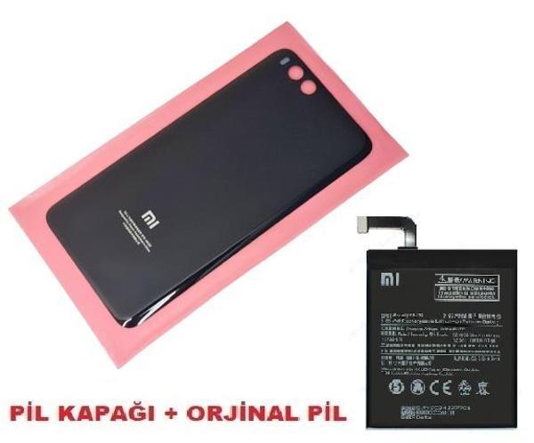 Xiaomi Mi 6 Arka Kapak Batarya Pil Kapağı + PİL (CAM) SİYAH - Image 1