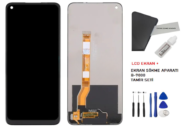Oppo A96 Lcd Ekran Dokunmatik Orijinal Kalite +B-7000 + TAMİR SETİ - Image 1