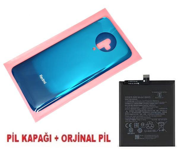 Tkgz Xiaomi POCO F2 PRO Arka Kapak Batarya Pil Kapağı + PİL (CAM) MAVİ - Image 1