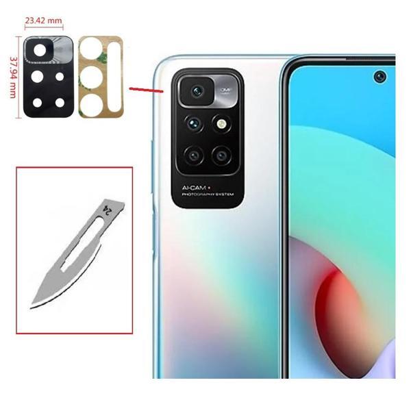 Tkgz Xiaomi Redmi 10 Arka Kamera CAM Lensi + Bistüri Ucu - Image 1