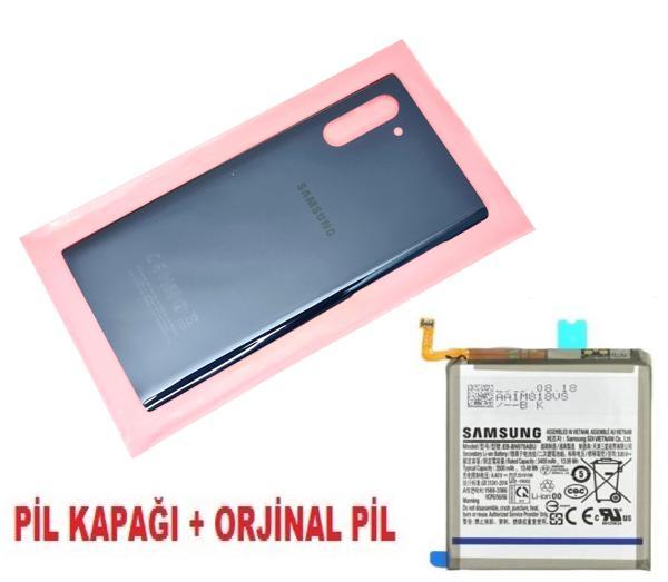 Samsung Galaxy NOTE 10 Arka Pil Batarya Kapağı + PİL (CAM) SİYAH - Image 1