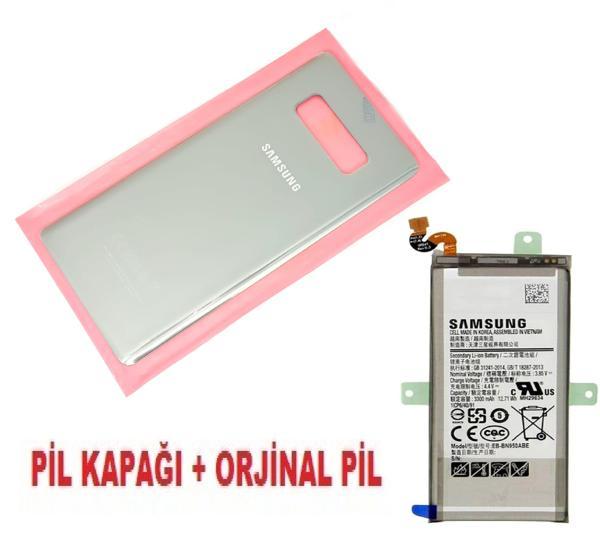 Samsung Galaxy NOTE 8 Arka Pil Batarya Kapağı + PİL (CAM) GRİ - Image 1