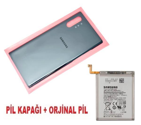 Samsung Galaxy NOTE 10 PLUS Arka Pil Batarya Kapağı + PİL (CAM) SİYAH - Image 1
