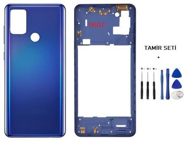 Samsung Galaxy A21S  - SM-A217F FULL Kasa Arka Kapak Takım MAVİ - TAMİR SETİ - Image 1