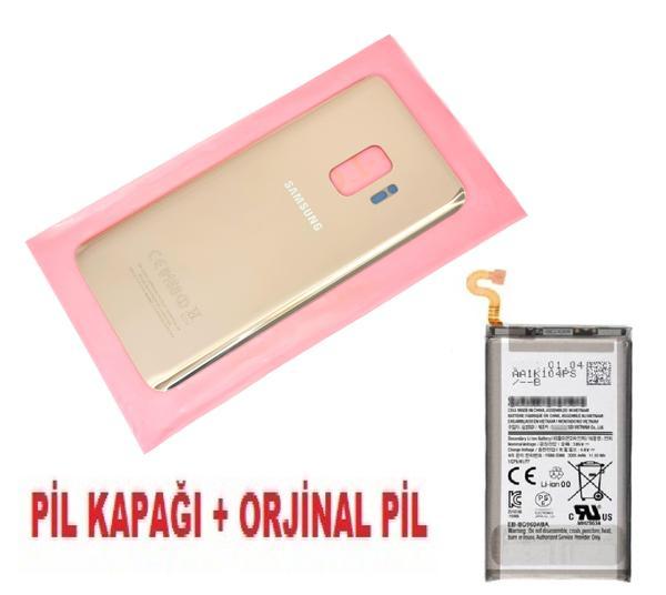 Samsung Galaxy S9 Arka Pil Batarya Kapağı + PİL (CAM) GOLD - Image 1