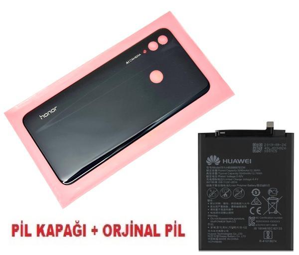 Tkgz Honor 10 Lite Arka Pil Batarya Kapağı + PİL SİYAH - Image 1