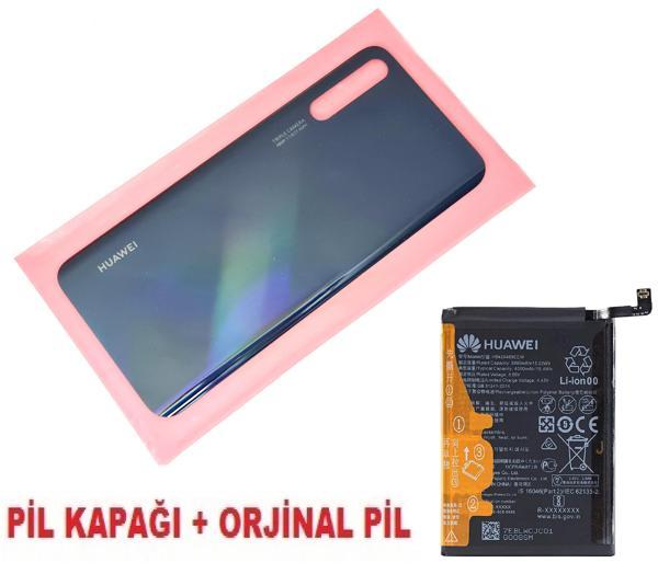 Tkgz Huawei Uyumlu P Smart S Arka Pil Batarya Kapağı + PİL SİYAH - Image 1
