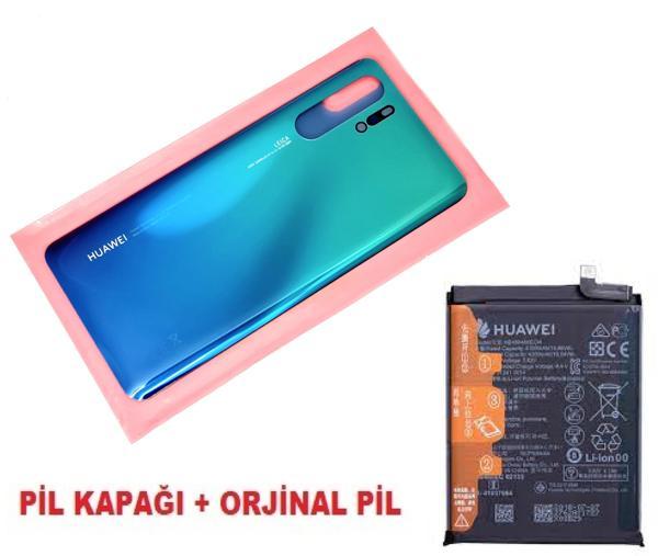 Tkgz Huawei Uyumlu P30 PRO Arka Kapak Batarya Pil Kapağı + PİL (CAM) MAVİ - Image 1