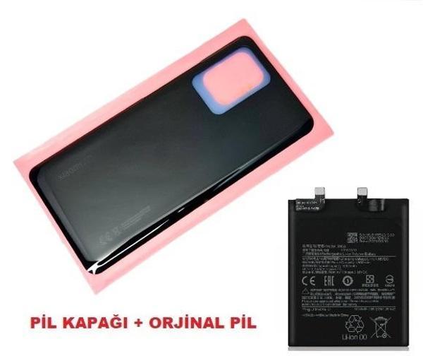 Tkgz Xiaomi Mi 11T PRO Mİ 11T Arka Pil Batarya Kapağı + PİL (CAM) SİYAH - Image 1