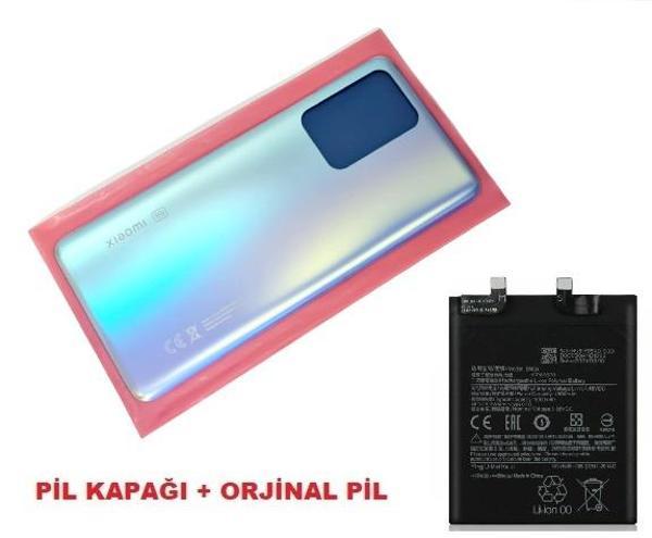 Tkgz Xiaomi Mi 11T PRO Mİ 11T Arka Pil Batarya Kapağı + PİL (CAM) MAVİ - Image 1