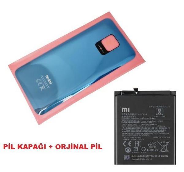 Xiaomi Redmi NOTE 9 PRO Arka Kapak Batarya Kapağı + PİL (CAM) GRİ - Image 1