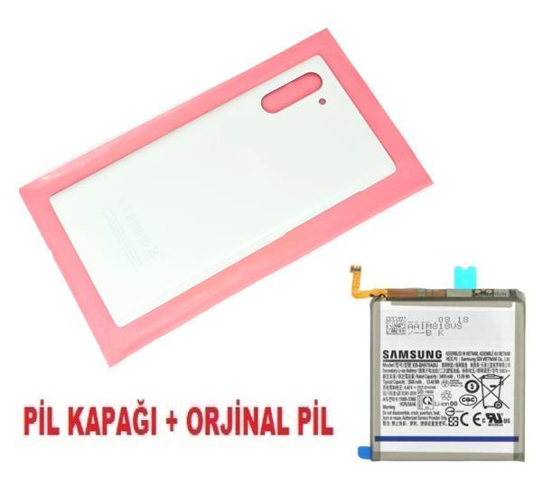 Samsung Galaxy NOTE 10 Arka Pil Batarya Kapağı + PİL (CAM) BEYAZ - Image 1