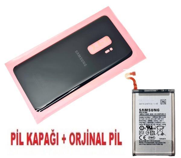 Samsung Galaxy S9 PLUS Arka Pil Batarya Kapağı + PİL (CAM) SİYAH - Image 1