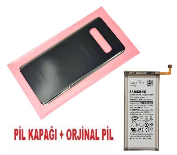 Samsung Galaxy S10 Arka Pil Batarya Kapağı + PİL (CAM) SİYAH - Image 1
