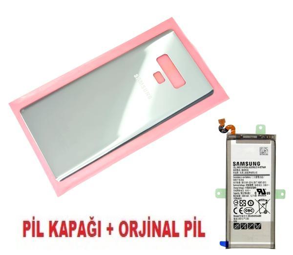 Samsung Galaxy NOTE 9 Arka Pil Batarya Kapağı + PİL (CAM) GRİ - Image 1