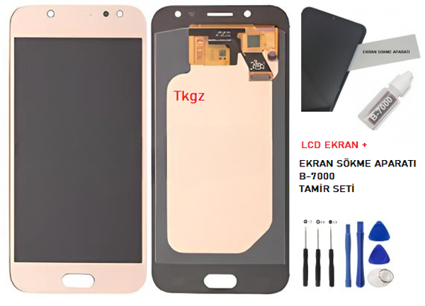 Samsung Galaxy J5 PRO - SM-J530F Lcd Ekran Dokunmatik Orijinal Kalite GOLD + B-7000 + TAMİR SETİ - Image 1