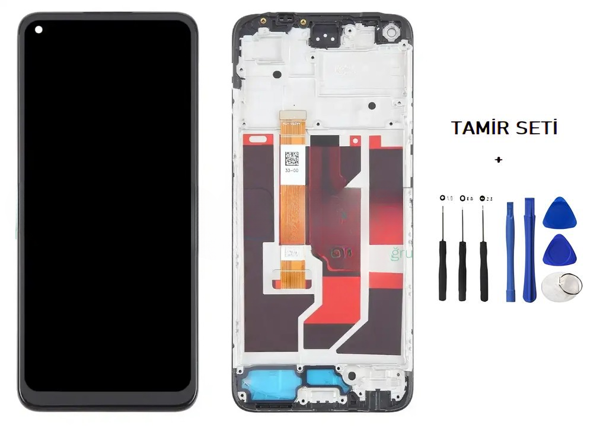 Oppo A96 Lcd Ekran Dokunmatik Orijinal Kalite FULL ÇITALI + TAMİR SETİ - Image 1