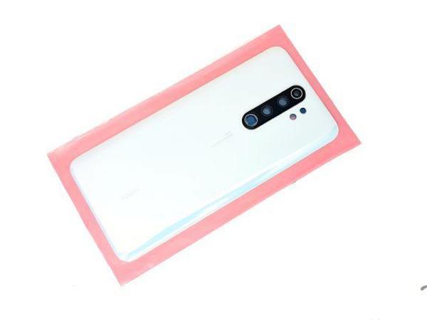 Tkgz Xiaomi Redmi NOTE 8 PRO Arka pil Batarya Kapağı (Cam Lensli) Beyaz - Image 1