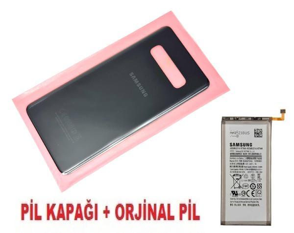 Samsung Galaxy S10 PLUS Arka Pil Batarya Kapağı + PİL (CAM) SİYAH - Image 1
