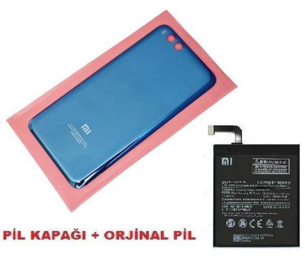 Tkgz Xiaomi Mi 6 Arka Kapak Batarya Pil Kapağı + PİL (CAM) MAVİ - Image 1