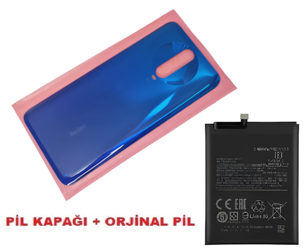 Tkgz Xiaomi Redmi K30 Arka Kapak Pil Kapağı + PİL (CAM) MAVİ - Image 1