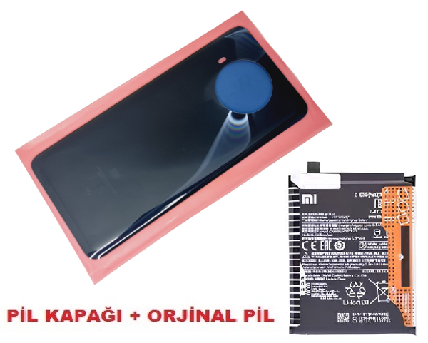 Tkgz Xiaomi Mi 10T LİTE Arka Pil Batarya Kapağı + PİL (CAM) MAVİ - Image 1
