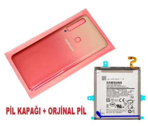Tkgz Samsung Galaxy A9 A920 Arka Pil Batarya Kapağı + PİL (CAM) KIRMIZI - Image 1