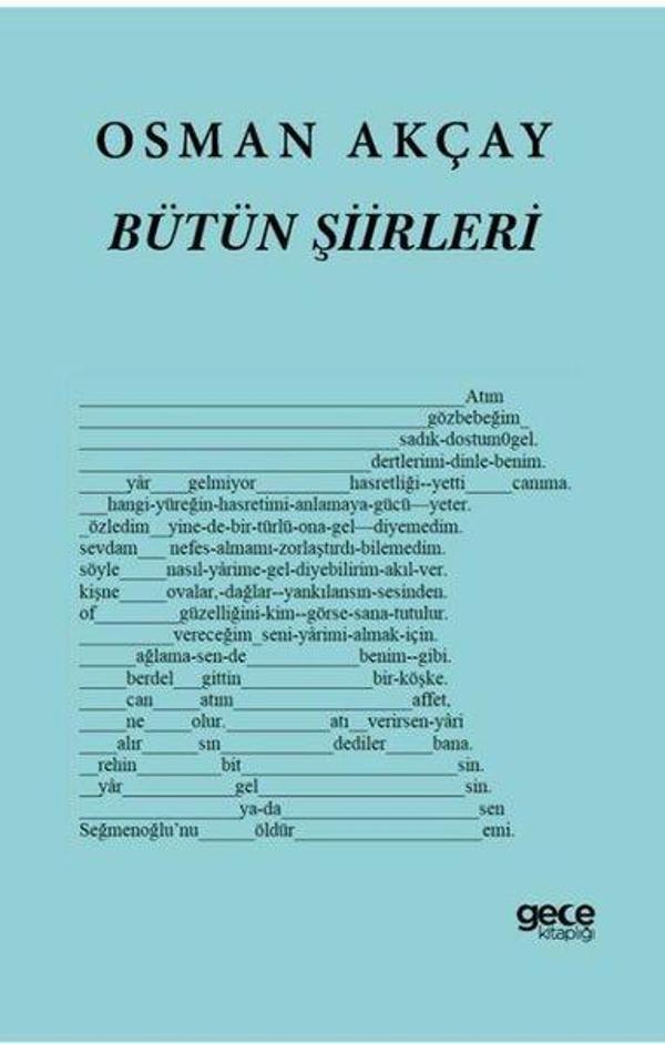 Osman Akçay Bütün Şiirleri - Gece Kitaplığı - Image 1