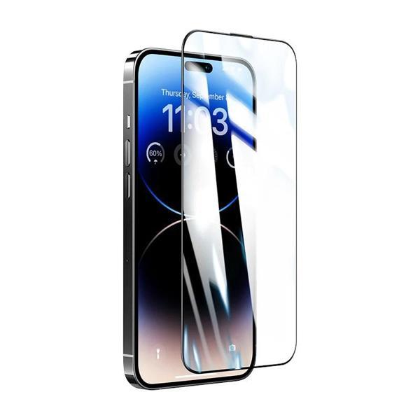 Logis İphone 14 Pro  Max 9D Seramik Tam Kaplayan Ekran Koruyucu Cam - Image 1