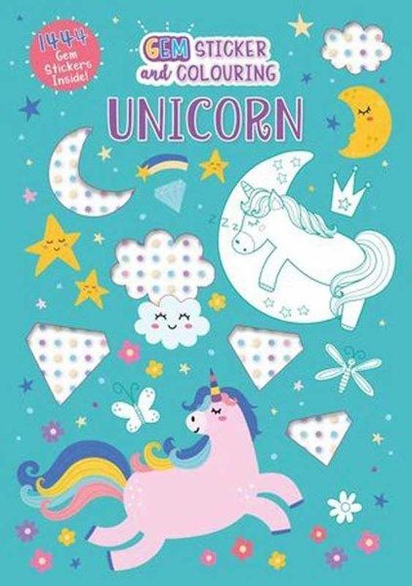 Gem Colouring Book Unicorn - Alligator Products Limited - Image 1