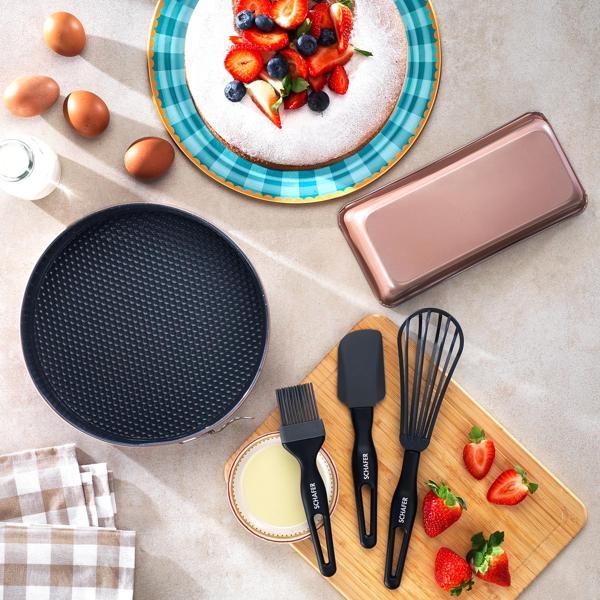 Schafer Ariana Kek Kalıbı+Pasta Seti 5 Parça-Rosegold - Image 1