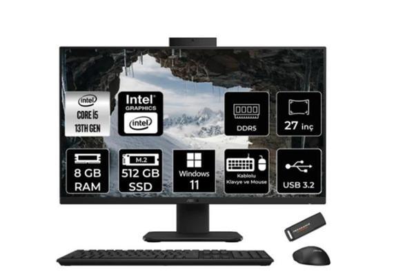 Asus V470 Intel Core I5 13420H 8gb 512GB SSD 27" Fhd 100Hz Windows 11 Home All In One Bilgisayar - Image 1