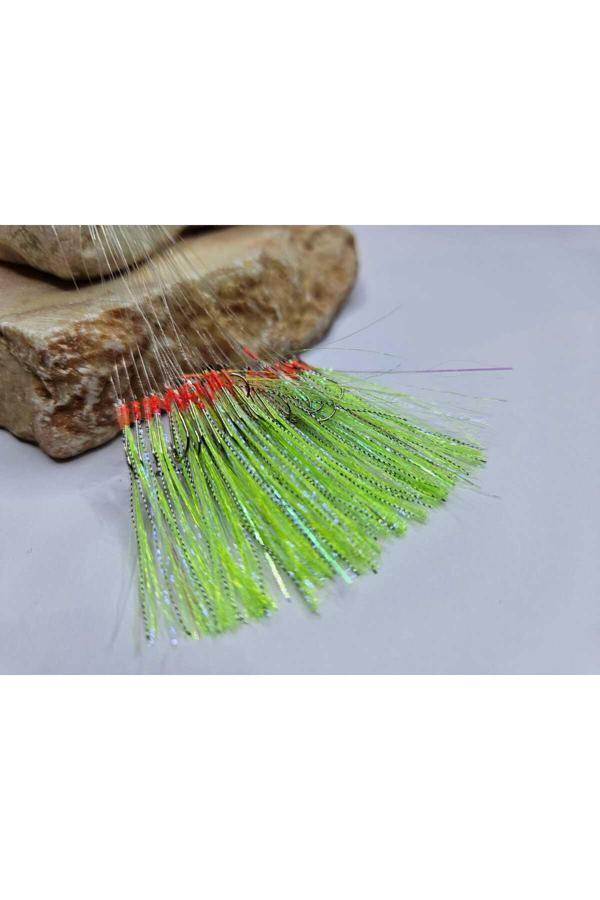 Aldos sport fishing Çapari Köstek 9 no iğne 50'li Istavrit Çapari Kösteği Brkc14 Fıstık Yeşil - Image 1