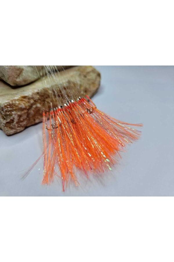 Aldos sport fishing Çapari Köstek 12 no iğne 50'li Istavrit Çapari Kösteği Brkc15 Turuncu - Image 1
