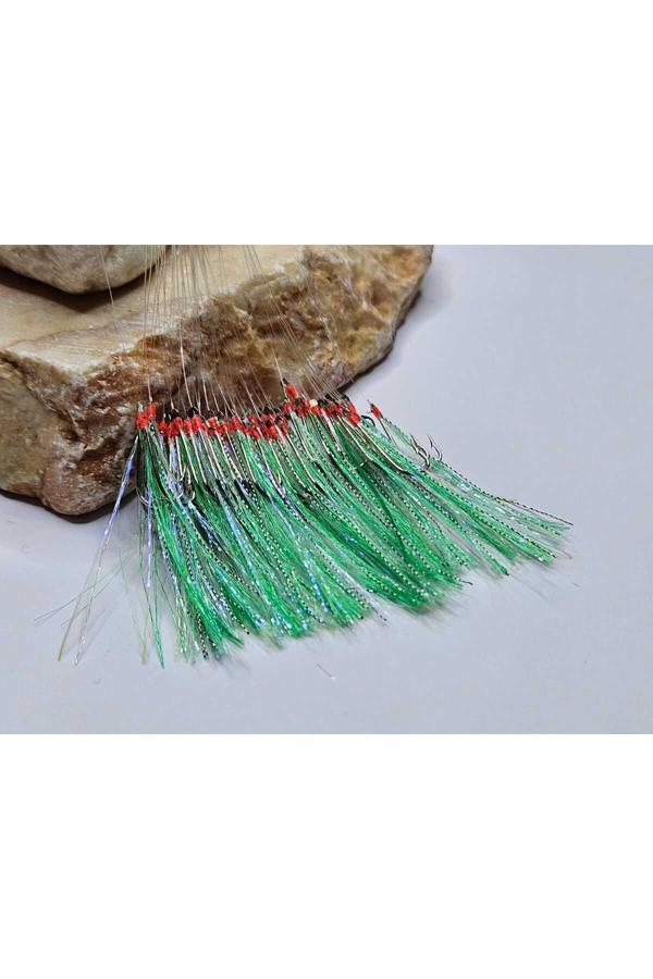 Aldos sport fishing Çapari Köstek 12 no iğne 50'li Istavrit Çapari Kösteği Brkc13 Koyu Yeşil - Image 1