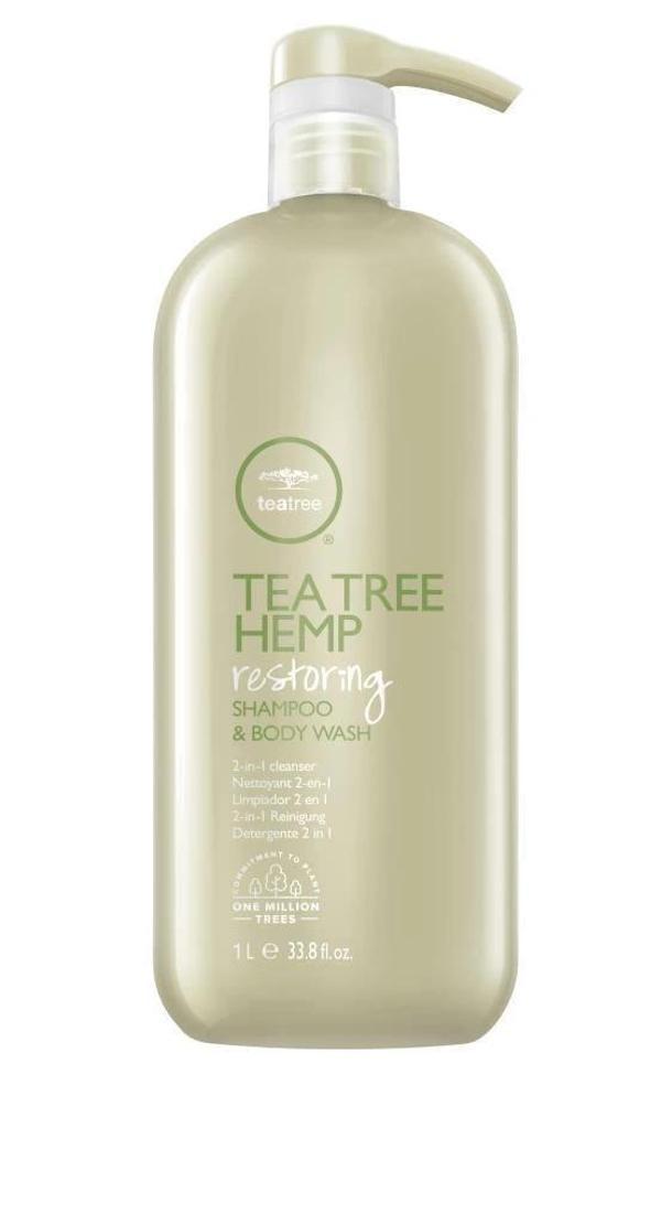 Tea Tree Hemp Kenevir Özlü Vegan Saç Vücut Bakım Şampuanı 1000ml - Image 1