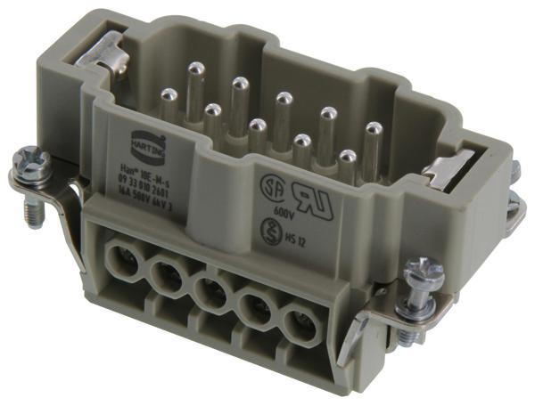 Harting 09330102601 Han 10E-STI-S Erkek Insert Konnektör Endüstriyel Tip | 10 Pin Endüstriyel Soket - Image 1