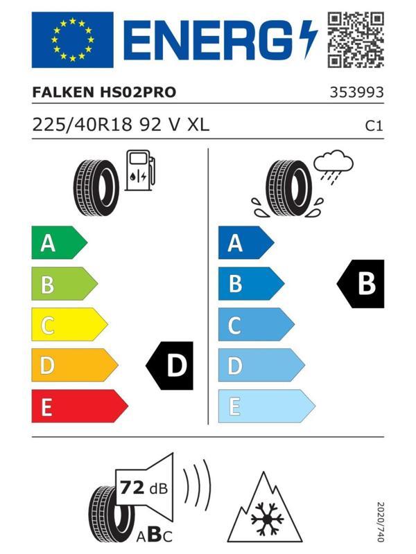 FALKEN 225/40R18 92W XL EUROWINTER HS02 PRO 2025 ÜRETİM KIŞ LASTİĞİ - Image 1