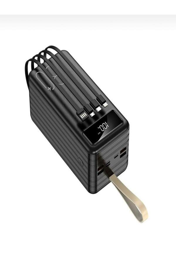 Çelikwork 80000Mah 22.5W Hızlı Şarj Powerbank | Lcd Gösterge, Lightning, Type-C, Micro Kablolu, 7 Port - Image 1