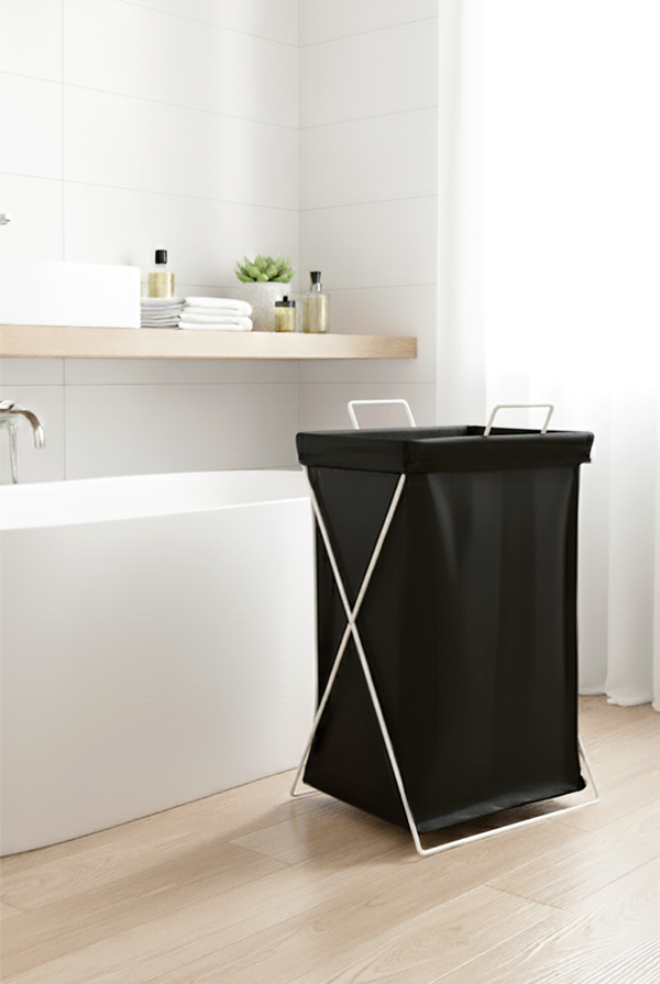 Sunny Katlanabilir Çamaşır Sepeti Siyah - Image 1