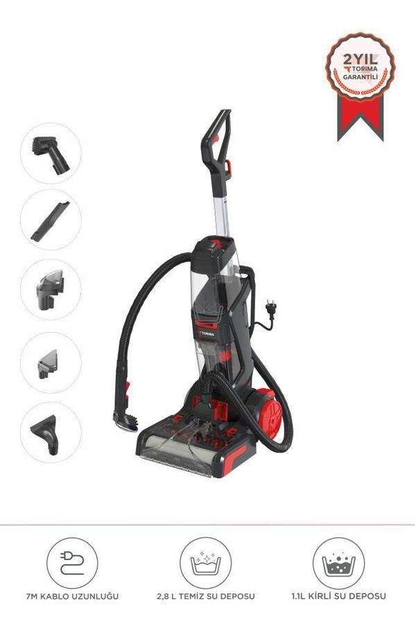 Torima DHY-1000 Siyah 800W Halı Ve Koltuk Yıkama Temizleme Leke Çıkartma Makinesi - Image 1