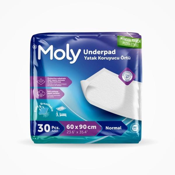 Moly Yatak Koruyucu 60cm x 90cm 30'lu Paket x 2 Paket (60 Adet) - Image 1